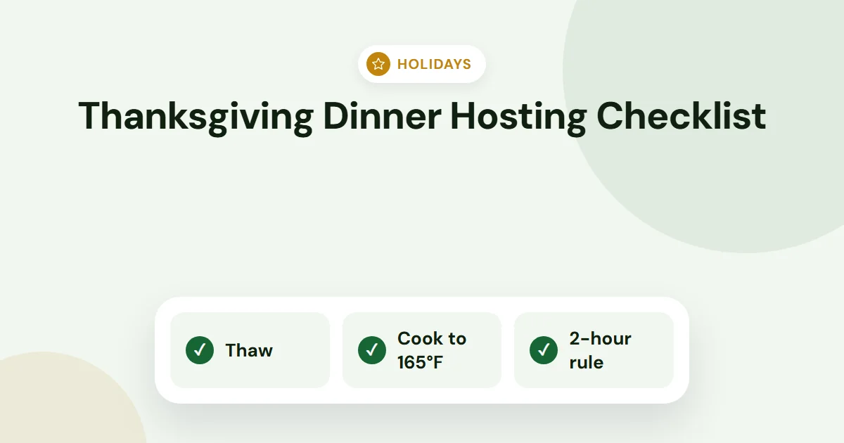 Thanksgiving Dinner Hosting Checklist